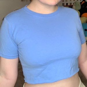 Cropped blue top